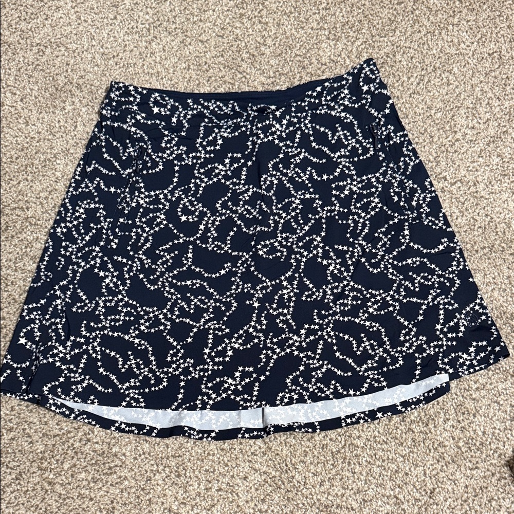 G/FORE Navy and White A-Line Skirt